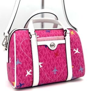 Michael Kors Small Travel Duffle Xbody Bag Dragon Fruit Multi